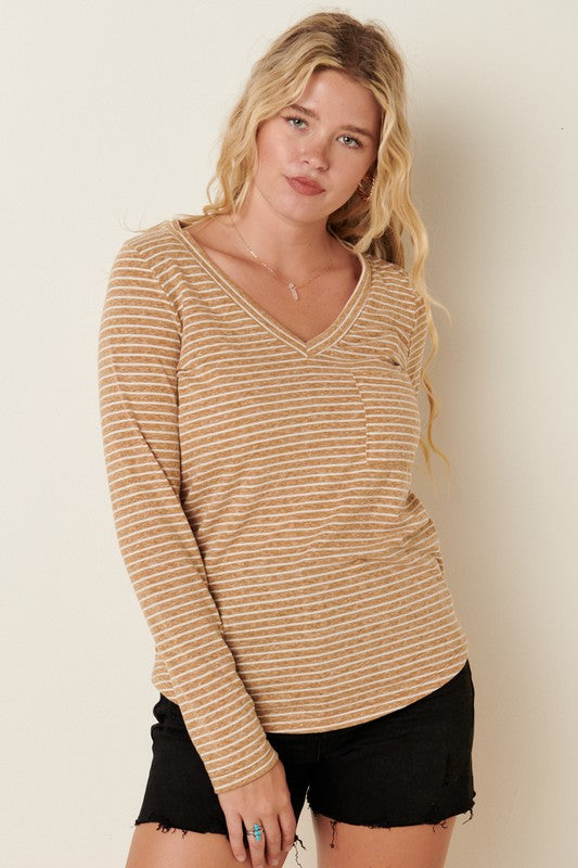 Mustard Stripe Top