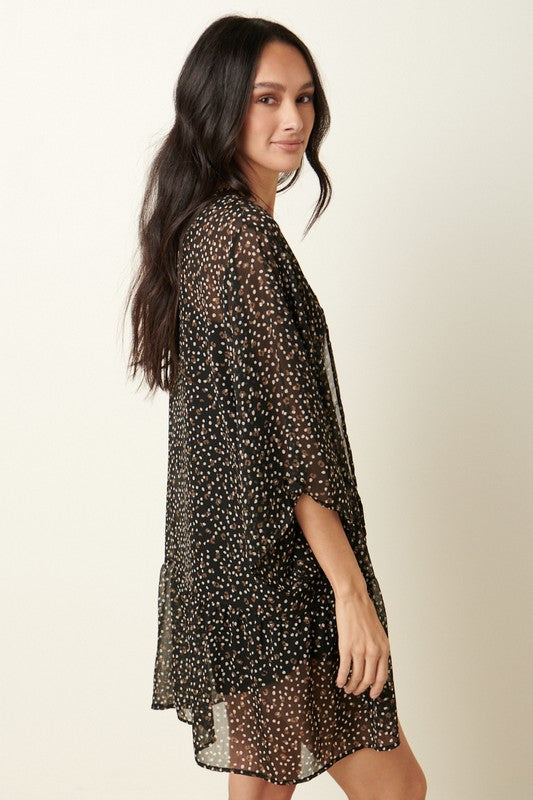 Leopard Chiffon Duster