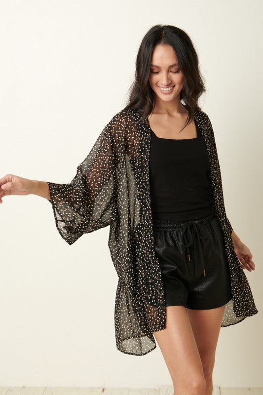 Leopard Chiffon Duster