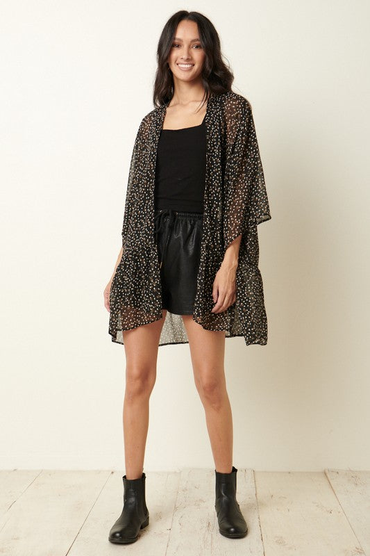 Leopard Chiffon Duster