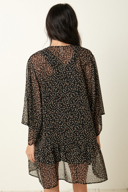 Leopard Chiffon Duster