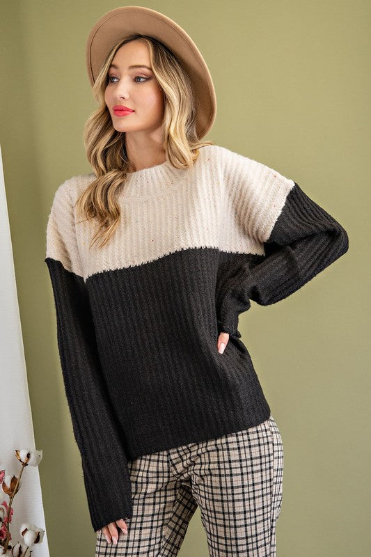 Block Chunky Knit Sweater