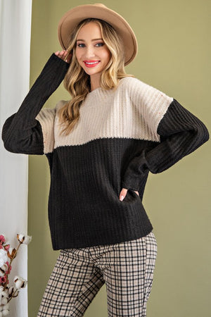 Block Chunky Knit Sweater
