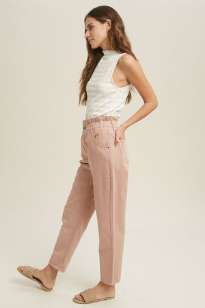 Texture Mock Neck Sleeveless Top