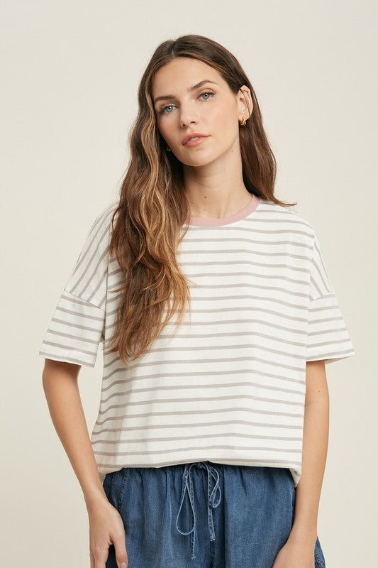 Stripe Contrast Tee