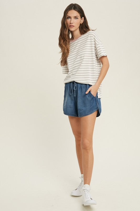 Stripe Contrast Tee