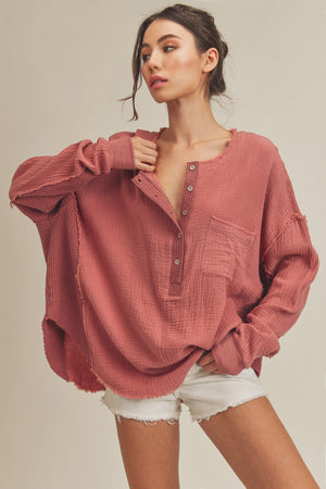 Marjorie Top (Dark Mauve)