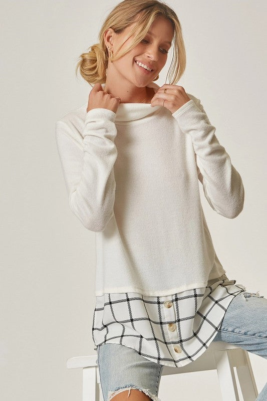 Cowl Neck Tunic Top