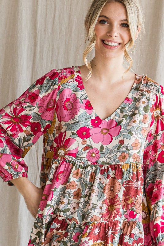 Floral Tiered Blouse