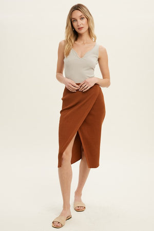Champagne Rib Scoop Tank
