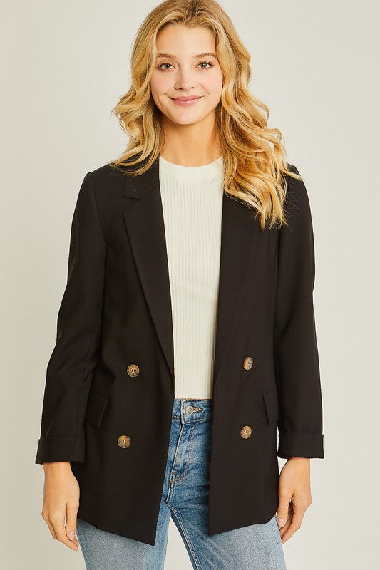 Black Button Blazer