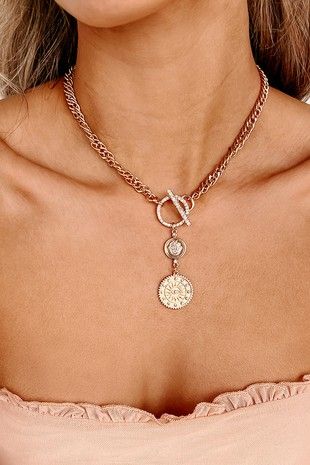 Eye Pendant Rhinestone Necklace