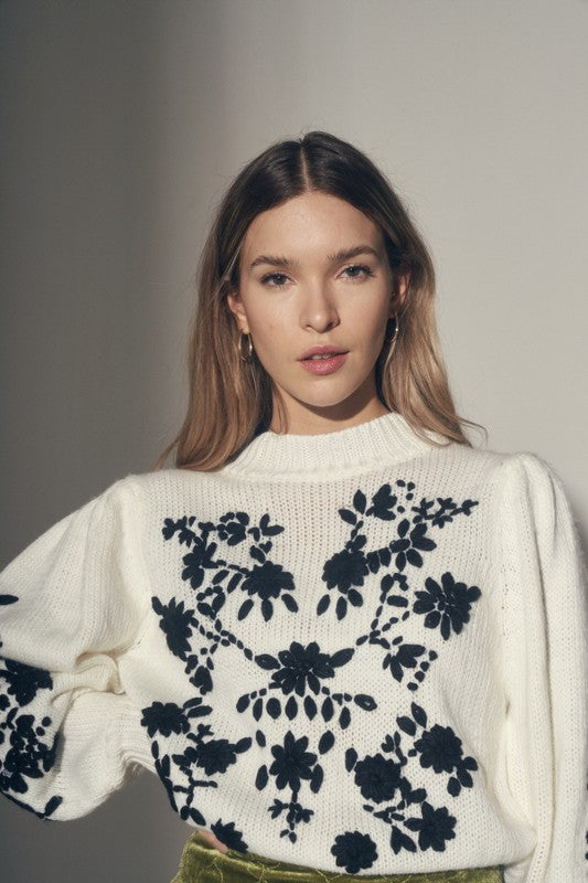 Hand Embroidered Sweater
