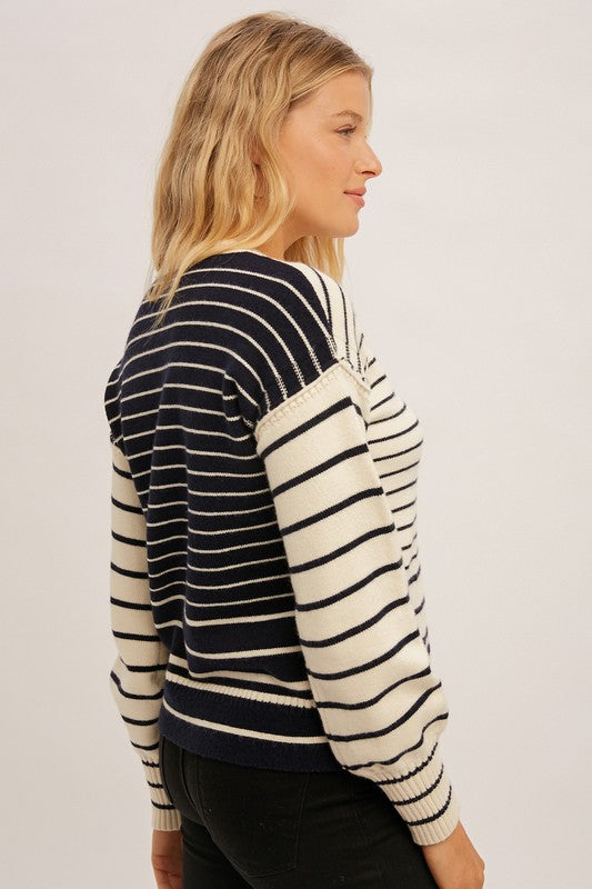 Stripe Navy Sweater