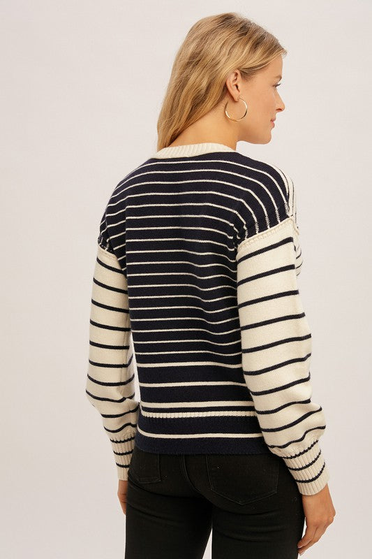 Stripe Navy Sweater