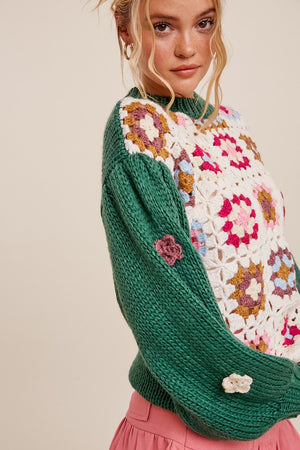 Handmade Crochet Knit Sweater