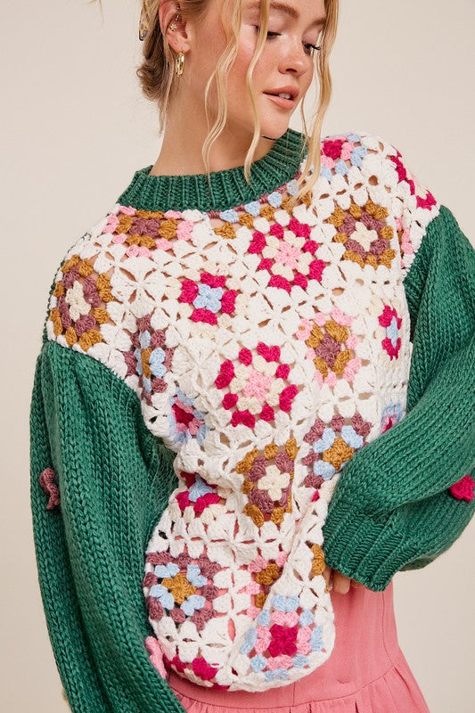 Handmade Crochet Knit Sweater