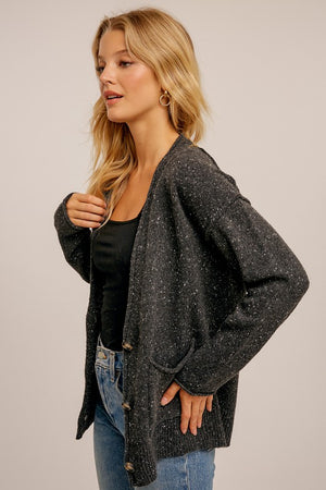 Charcoal Texture Cardigan