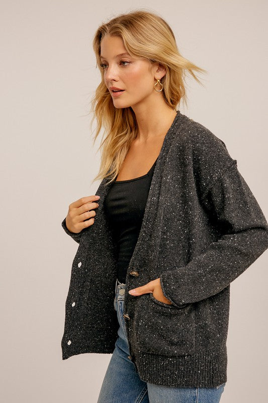 Charcoal Texture Cardigan