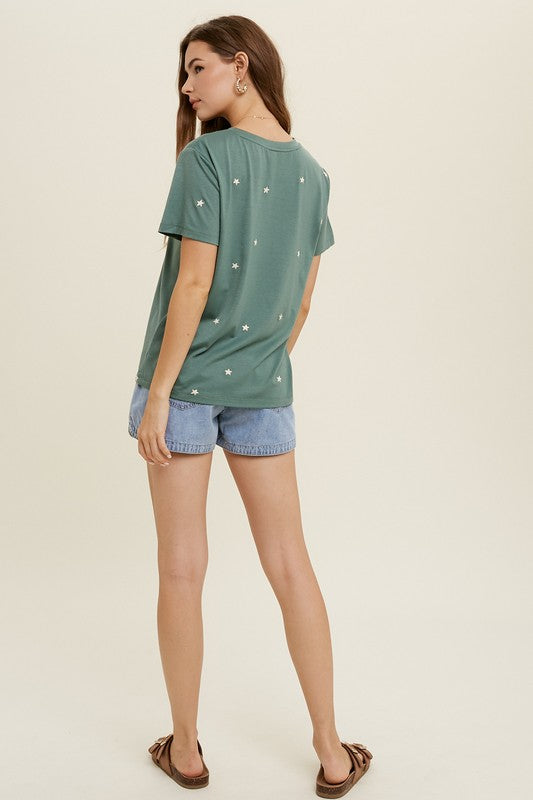 Star Embroider Top