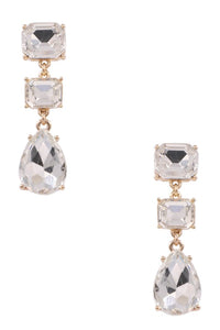 Glass Jewel Drop Earrings