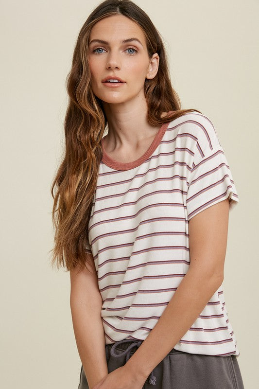 Stripe Contrast Tee