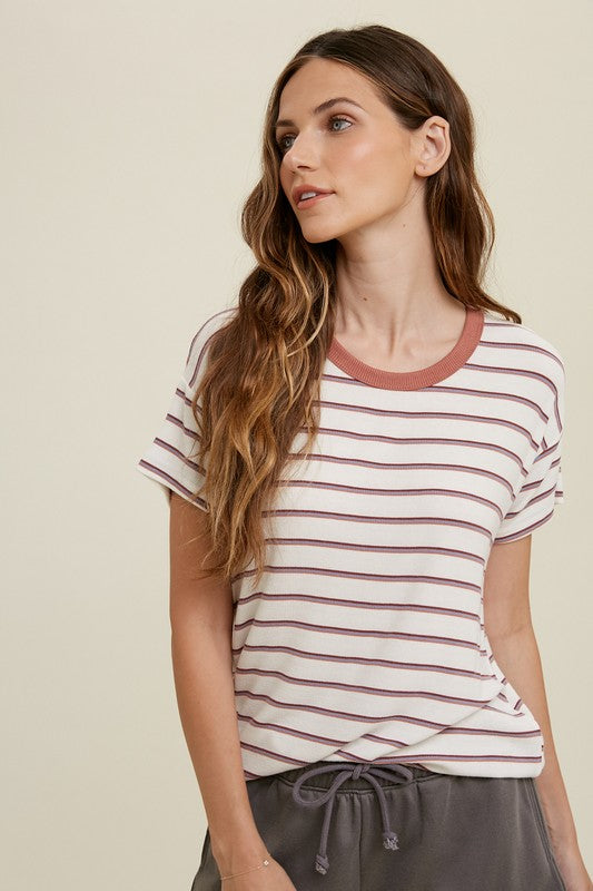 Stripe Contrast Tee