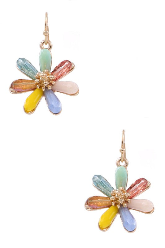 Glass Floral Earrings