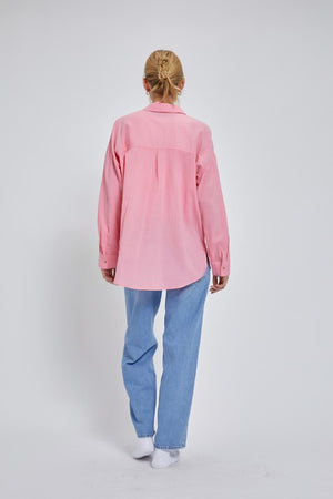 Pink Oversized Button Down