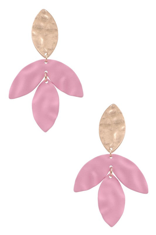 Pink Floral Earrings