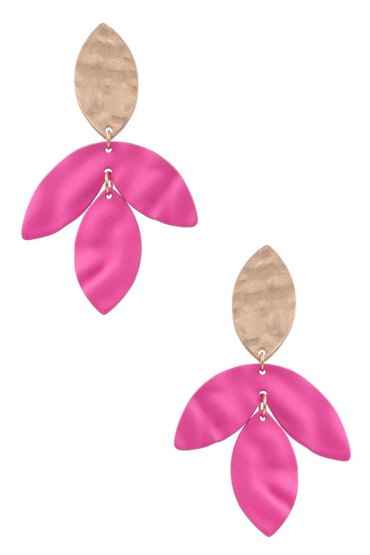 Fuchsia Floral Earrings