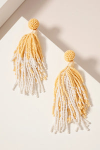 Yellow Beaded Earrings