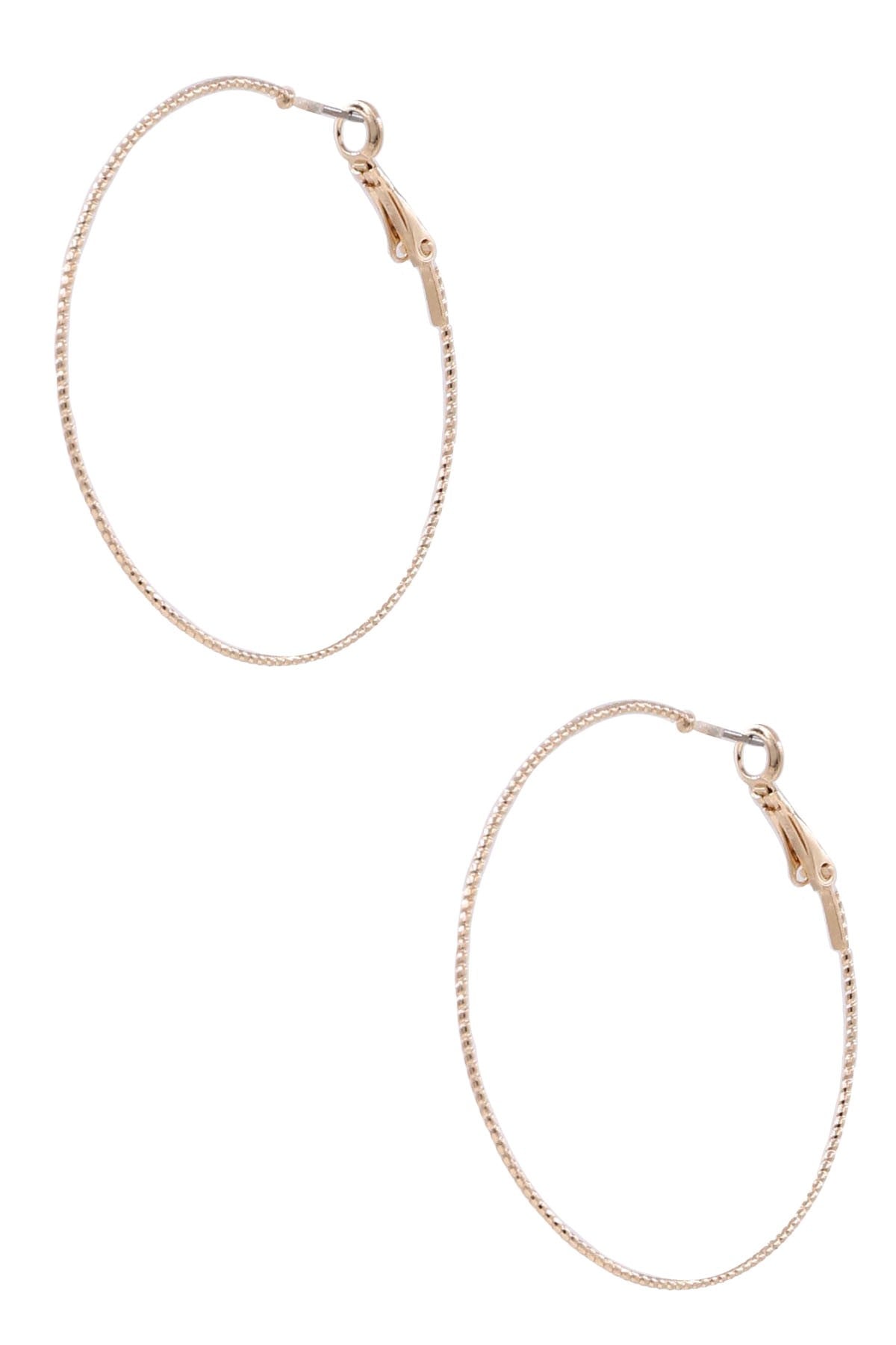 Gold Texture Hoop Earrings