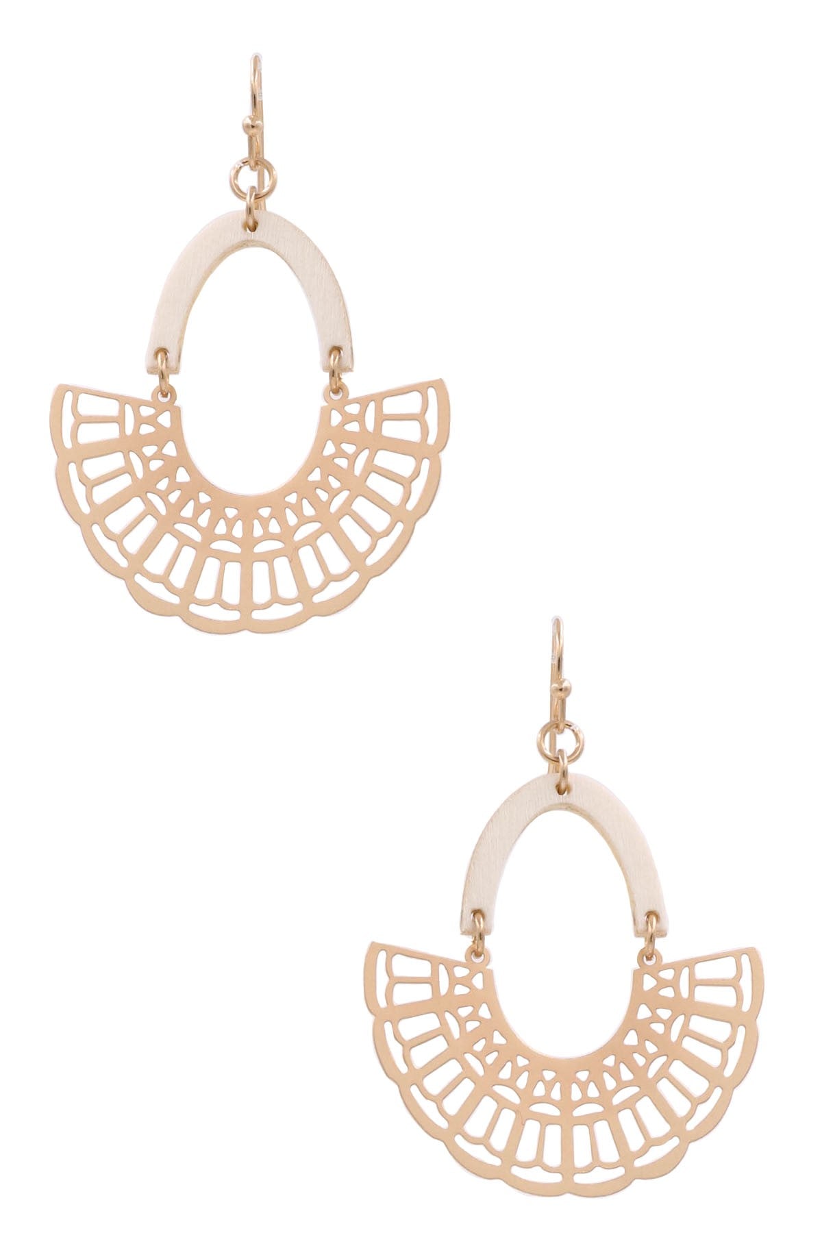 Wood Crescent Earrings (Ivory)