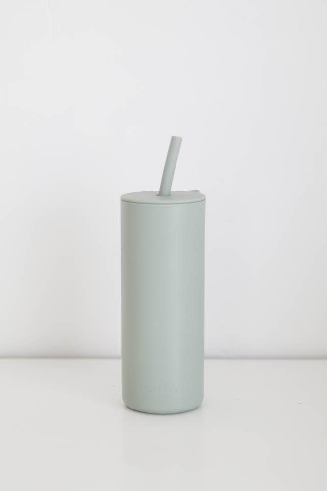 Silicone Straw Cup (Sage)