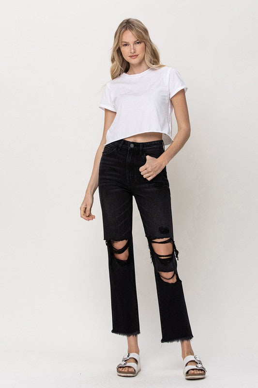 Vintage Super High Rise Crop Denim