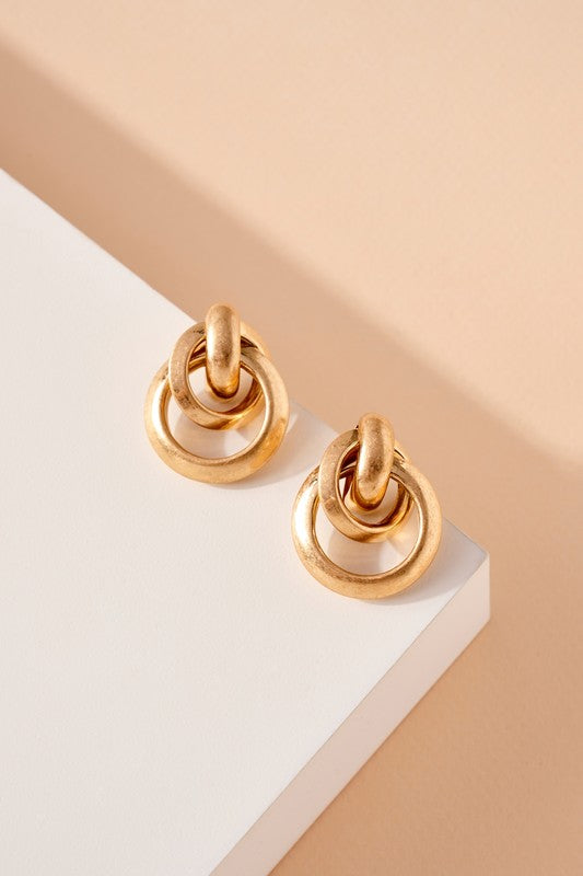 Interlock Gold Earrings