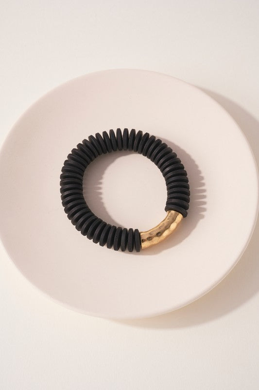 Wood Bead Bracelet (Black)