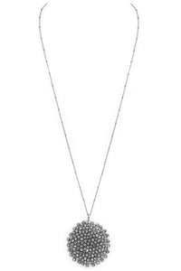 Rhodium Starburst Necklace