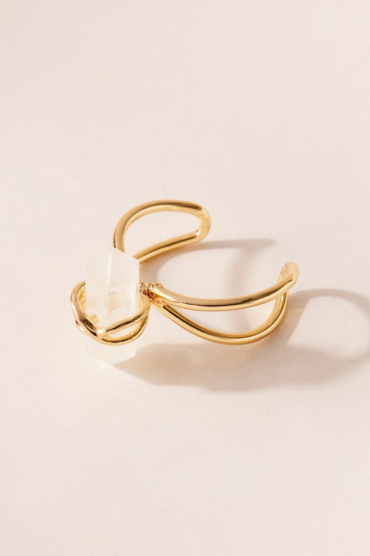 Crystal Open Ring