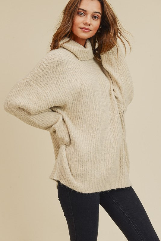 Knit Oversize Turtleneck