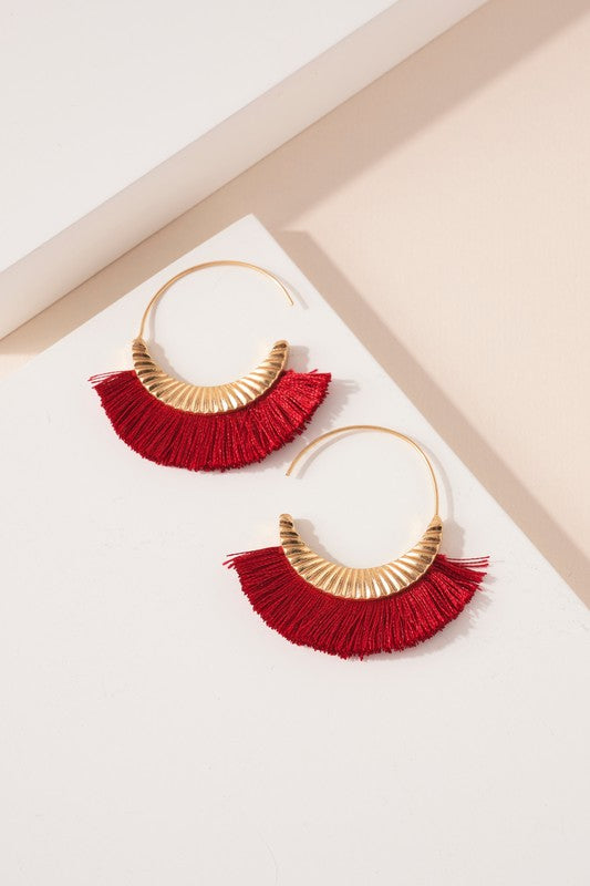 Red Tassel Earrings