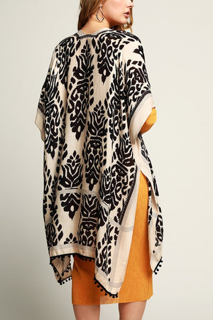 Black Pattern Kimono