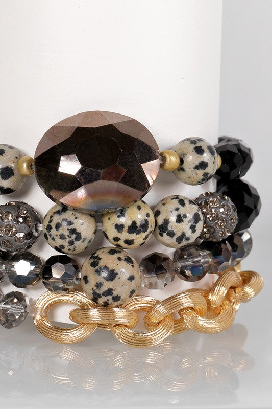 Black Bracelet Stack