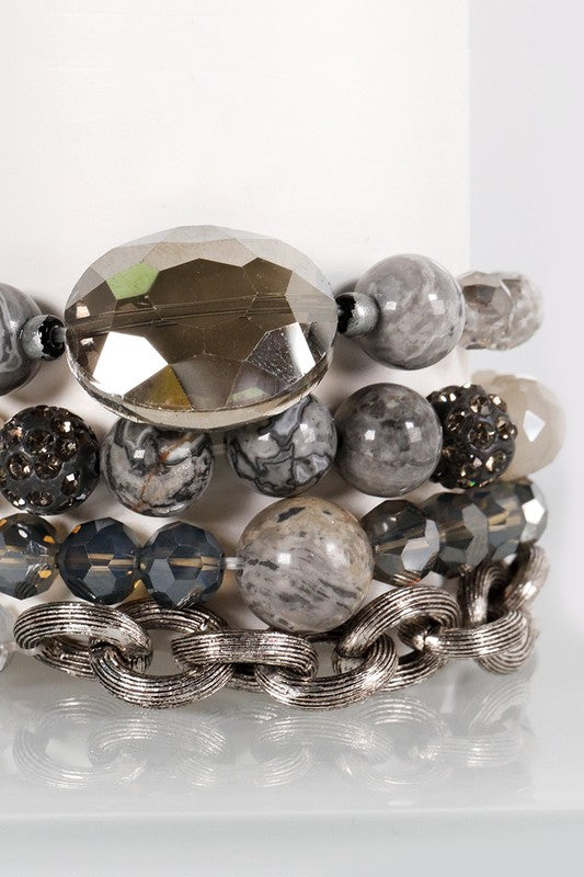 Grey Bracelet Stack