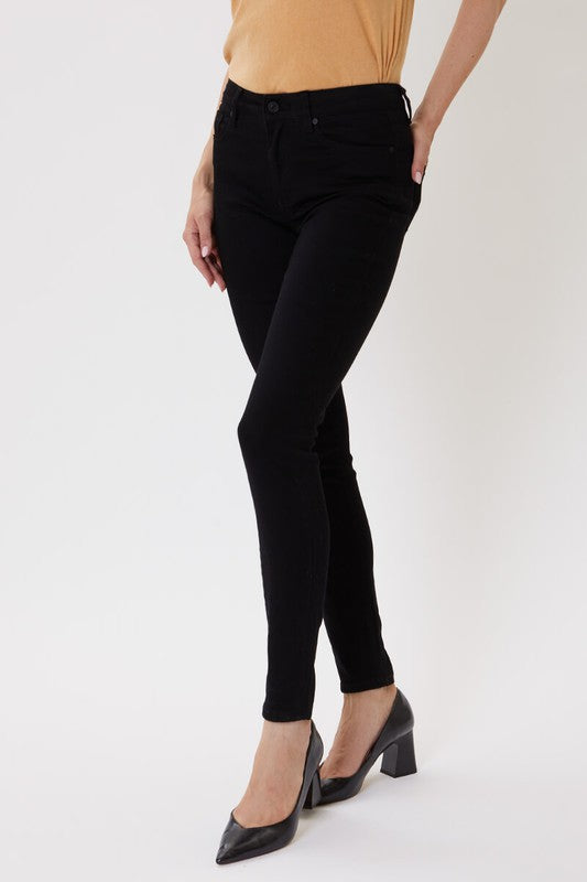 Black High Rise Ankle Skinny Jeans (Final Sale)