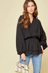 Black Woven Blouse