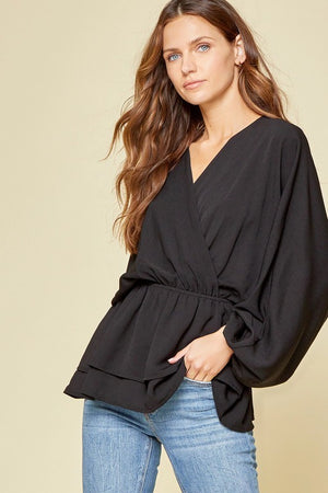 Black Woven Blouse
