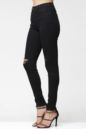 Black Distressed Denim