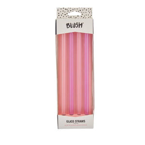 Blush Glass Straws